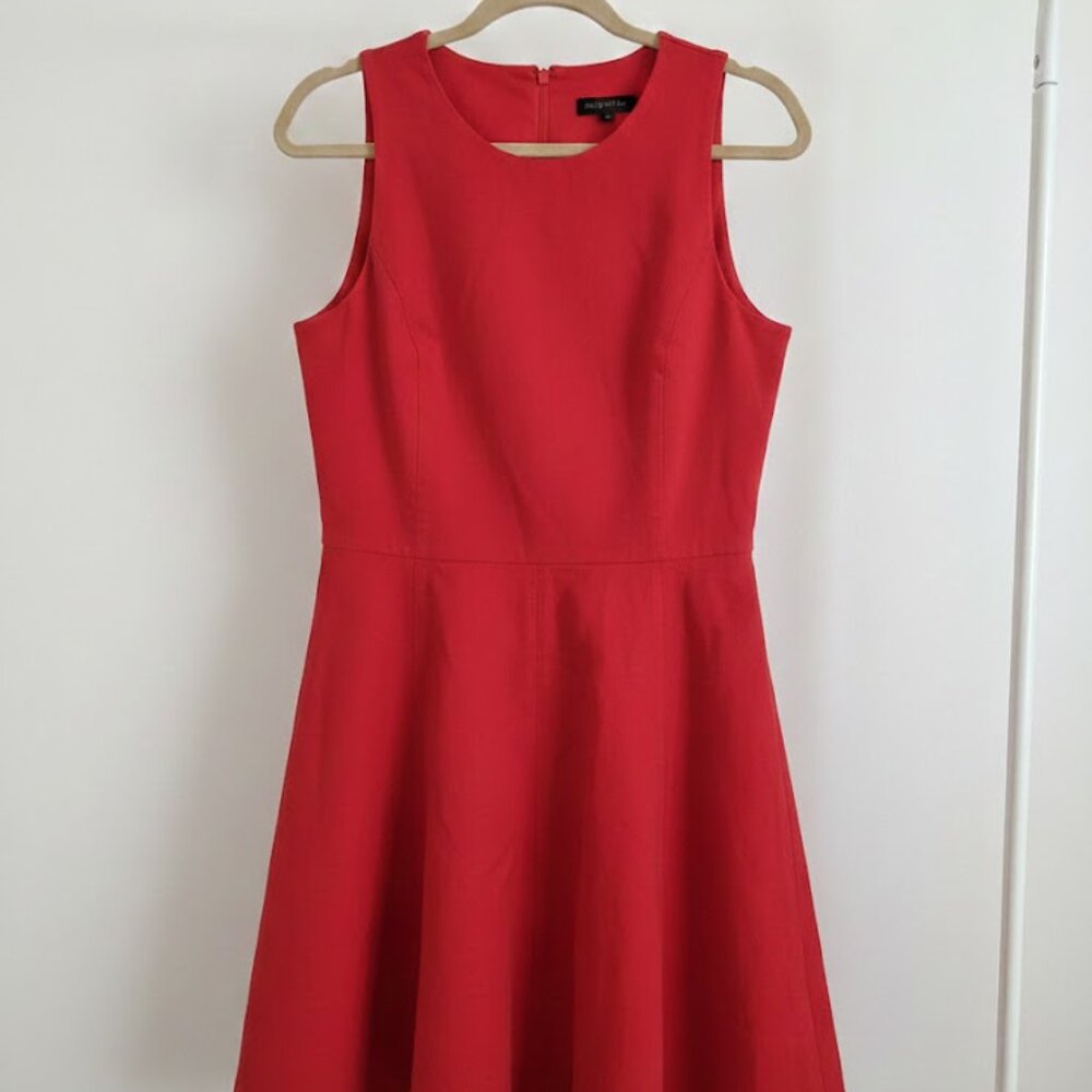 Banana Republic Mad Men Collection Red Fit & Flare Dress Size 12